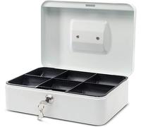 MAUL Caisse à monnaie – 250 x 190 x 90 mm – Acier laqué – Blanc