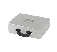 MAUL Caisse à Monnaie en Acier avec Insert de Comptage, Verrouillable, Insert Amovible, Caisse Portable avec 2 Clés, Convient Comme Tirelire, Coffre-Fort et Tiroirs Caisse Monnaie, Argenté