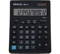 Maul MXL 12 - Calculatrice de bureau - 12 chiffres - panneau solaire, pile - noir