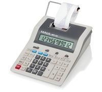 Maul Calculatrice de Bureau Printing Mpp 123, Calculatrice Imprimante à 12 Chiffres avec Les Fonctions Commerciales Importantes, Impression 2 Couleurs, 2, 4 Lignes/Sec, Gris