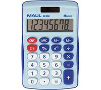MAUL Calculatrice de bureau MJ450 Junior – Grand affichage 8 chiffres – Solaire et à pile – Bleu