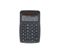 MAUL Calculatrice Eco MJ 455 | Calculatrice Solaire avec écran à 8 Chiffres | Calculatrice Durable en Plastique recy onctions Standard pour Le Bureau, l'école | Récompense Blue Engel | Gris