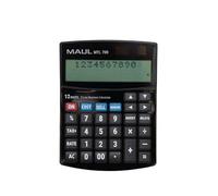 MAUL Calculatrice MTL 700 | Calculatrice avec Fonctions commerciales | Écran à 12 Chiffres avec 2 Lignes | Fonction de Marge de coût | Solaire/Batterie | 15,5x11,5x2,5 cm | Noir