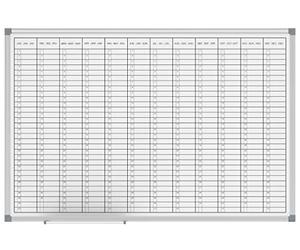 MAUL Calendrier Annuel MAUL Standard - Tableau Blanc Magnétique et Inscriptible - avec Impression Mois et Jours - 60 x 90 cm