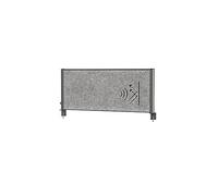 MAUL Cloison de bureau MAULconnecto Uplight anthracite avec lampe LED | absorption acoustique, intimité visuelle, lumière indirecte dimmable, fixation stable, cadre aluminium élégant