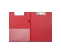 MAUL Dossier MAULpoly A4, Porte Bloc en Carton Recouverte d'un Film Pp, Dossier avec Compartiment pour Documents, Pratique à Suspendre, pour le Bureau, la Cuisine et l'Atelier, Rouge