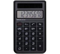 MAUL Calculatrice de poche ECO 250 – 8 chiffres – Solaire – 80% plastique recyclé – Noir
