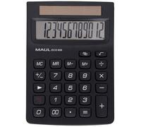 Maul ECO 650 Calculatrice de poche noir Ecran: 12 solaire (l x H x P) 104 x 146 x 33 mm