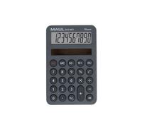 Maul Eco Calculatrice MD 1 | Calculatrice Solaire avec 10 Chiffres et 5 Fonctions | Calculatrice en 60% Plastique recy alculatrice de Bureau | Blauer Engel/uz116 | Gris