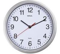 MAUL Horloge murale radio MAULrun Ø 250 mm argenté – bonne lisibilité