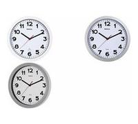 MAUL Horloge murale Step RC Ø30 x 5 cm plastique argent / blanc
