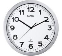 MAUL Horloge murale MAULstep Ø 35 x 5 cm radiopilotée plastique argenté 1 x AA (1.5 V)