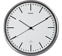 MAUL Horloge murale MAULfly Ø 30.5 x 5 cm radiocommandée aluminium 1 x AA (1.5 V) blanc