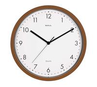 Horloge murale Maul 9051476 à quartz 30 cm x 30 cm x 30 cm x 5 cm x 50 mm bois (foncé) mécanisme dhorloge silencieux
