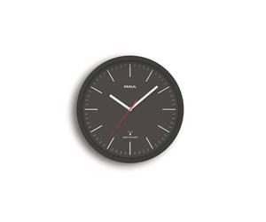 MAUL Horloge Murale MAULjump Noir Radio-pilotée silencieuse | Design moderne, lecture claire, heure ajustée automatiquement, mouvement discret, boîtier robuste, pile incluse