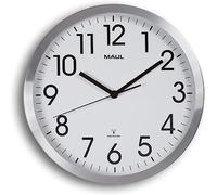 MAUL Horloge murale/radio MAULmove, diamètre : 300 mm, argent