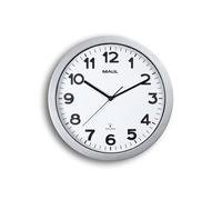 MAUL Horloge murale MAULstep Ø 35 x 5 cm radiocommandée plastique 1 x AA (1.5 V) argenté