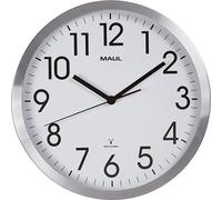 MAUL Horloge murale/radio MAULmove, diamètre : 300 mm, argent