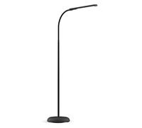 MAUL Lampadaire LED MAULpirro noir dimmable orientable | lumière blanc chaud agréable, tête et bras orientables, commande sur tête pratique, socle stable pour lire et travailler