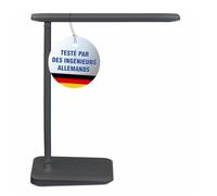 MAUL lampe de table LED MAULsally | Luminaire bureau sans fil avec batterie remplaçable | Lampe rechargeable jusqu'à 3,5h d'éclairage | Lampe LED pour bureau, table de nuit | Noir