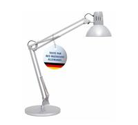 MAUL lampe de bureau MAULstudy en métal | Lampe LED professionnelle | Lampe sur pied flexible pour le bureau et l'atelier | Haute qualité d'éclairage à LED | Lampe bureau avec ampoule | Argenté