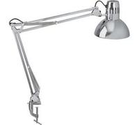 MAUL Lampe de bureau MAULstudy LED professionnelle pince flexible en métal chromé sans ampoule