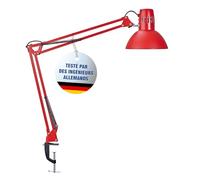 MAUL Spot à pince MAULstudy 8230525 — E27 rouge, sans ampoule