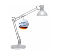 MAUL lampe de bureau MAULstudy en métal | Lampe LED professionnelle | Lampe sur pied flexible pour le bureau, le salon et l'atelier | Haute qualité d'éclairage à LED | Sans ampoule | Argenté