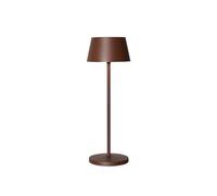 MAUL lampe de table MAULnina | Avec batterie longue durée rechargeable jusqu'à 10 h d'éclairage | Lampe à intensité variable pour bureau, table de chevet et extérieur | Marron