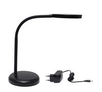 MAUL lampe LED MAULjoy | Lampe bureau sur pied stable | Petite lampe de bureau peu encombrante pour la table et le bureau | Lampe flexible avec température de couleur de 3000K | Noir