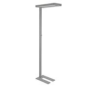 MAUL Lampe sur pied LED MAULjaval argenté pour bureau dimmable 4000K