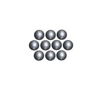 Maul Lot de 10 aimants sphériques en Plastique incassable 600 g Argenté 30 x 20 mm