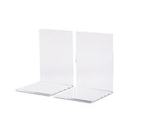 MAUL Lot de 2 Serre-livres en Acrylique 10 x 10 x 13 cm Transparent