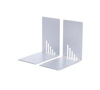 MAUL Lot de 2 Serre-livres Métal étroits 14 x 8,5 x 14 cm Argent