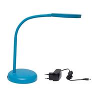 MAUL Luminaire de bureau LED MAULjoy, Petite lampe de bureau pour l’espace de travail des enfants - Lampe design flexible température de couleur 3000K - bleu atlantique