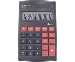 Maul M 12 Calculatrice de poche noir Ecran: 12 à pile(s), solaire