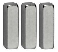 Maul Aimant Néodyme MAUL (l x H x P) 15 x 4 x 4 mm rectangulaire, barre argent 4 pc(s) 6169096