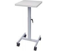 MAUL Table d'Appoint 38 x 38 cm, Table pour Videoprojecteur et Projecteur Jusqu'à 20 kg, Réglable en HAuteur, Pied Stable avec 4 Roulettes, Organisateur de Bureau pour Ordinateur Portable, Gris