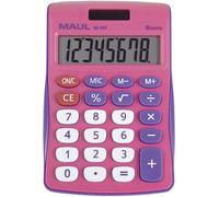 MAUL Calculatrice de bureau MJ 450 – rose – Écran 8, piles et solaire – 113 x 72 mm