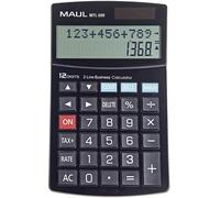 MAUL Calculatrice de bureau MTL 600 - 12 chiffres - Solaire et sur piles - Noir