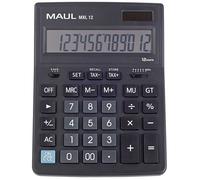 Maul MXL 12 - Calculatrice de bureau - 12 chiffres - panneau solaire, pile - noir