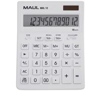 Maul MXL 12 Calculatrice de bureau blanc Ecran: 12 à pile(s), solaire (l x H x P) 155 x 205 x 35 mm