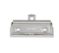 MAUL Pince étrier argent Clip métal pour 80 feuilles | fixation murale pratique, maintien ferme, format compact 72 mm, ouverture 8 mm, pose par vis simple, 1 pièce