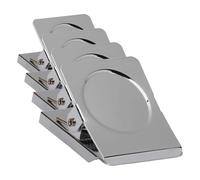 MAUL Pince-Papier avec Aimant, Acier, largeur 40 mm, ouverture 23 mm, Résistance 1, 2 kg, Coloris Argent Clair, 2 Pièces (Lot de 4)