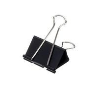 MAUL Pinces à dessin mauly® lot de 12 noir 50 mm | serrage puissant jusqu’à 250 feuilles, métal robuste, largeur 50 mm, prise confortable, suspension facile
