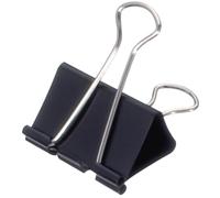 MAUL Pinces foldback mauly® noir 40 mm lot de 6 | maintien ferme jusqu’à 190 feuilles, poignées rabattables gain de place, métal résistant, idéal bureau école maison