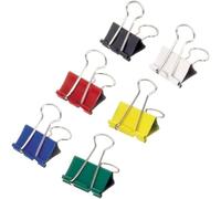 MAUL Pinces foldback mauly® rouge 12 pièces métal solide 19 mm | maintien fiable jusqu’à 50 feuilles, format compact pour bureau, ouverture facile, suspension pratique