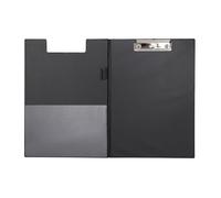 MAUL Porte-bloc à Rabat Carton plastifié format A4 Noir | Pince en acier sécurisée, boucle pour stylo, pochette pour documents, jusqu'à 80 feuilles, œillet de suspension, design fin