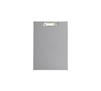 MAUL Porte-bloc A4 Argent format portrait pince métal | Maintien fiable jusqu’à 80 feuilles, support rigide pour écrire, œillet pratique pour suspendre, profil fin pour sac