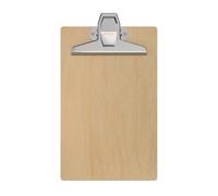 MAUL Porte-bloc A5 MAULtilia Bois brun pince argentée | Prise sûre des feuilles, écriture confortable debout, format vertical pratique, trou de suspension, finition soignée
